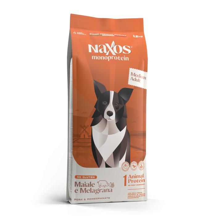 NAXOS monoprotein adult medium vepřové maso s granátovým jablkem 12kg