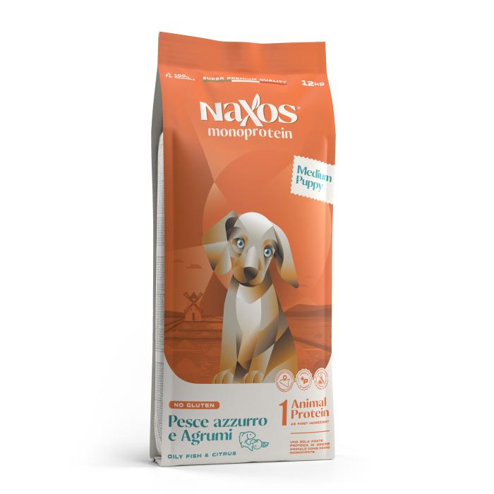 NAXOS monoprotein puppy medium ryba s citrusy 12kg